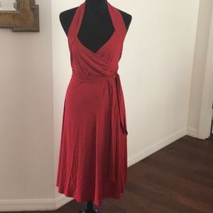 Ladies red dress with back out
